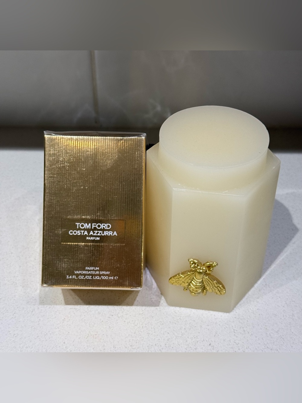 New Sealed Tom Ford Costa Azzurra Parfum 100ml 3.4Oz Golden bottle $300 w/ gifts
